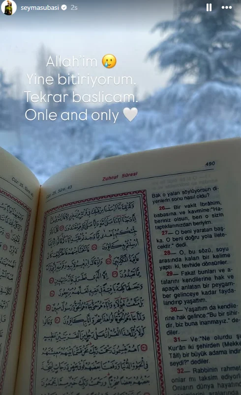 Seyma Subasi Ndan Yeni Kur An Paylasimi 19420193 8202 M