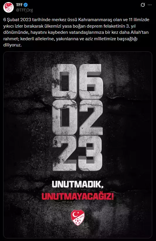 Tff Ve Spor Kulupleri 6 Subat Depremlerinde 19543415 4817 M