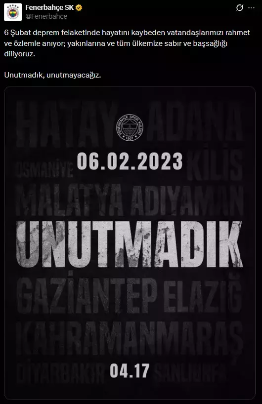 Tff Ve Spor Kulupleri 6 Subat Depremlerinde 19543415 6470 M