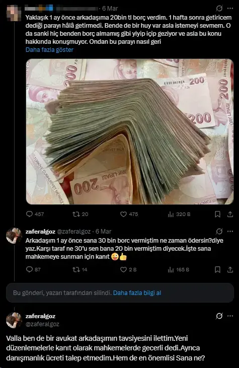 Zafer Algoz Un Borcunu Isteyemeyen Kullaniciya 19634014 2392 M