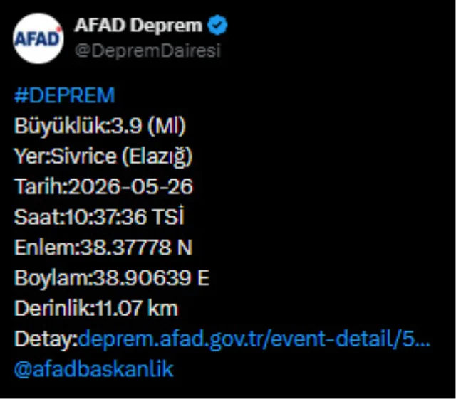 Elazigda 4 Saatte 2 Deprem Vat 28706372 7493 1 M