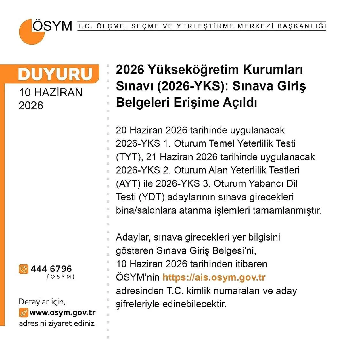 Yks Giris Belgeleri Erisime Acildi 19932166 Amp