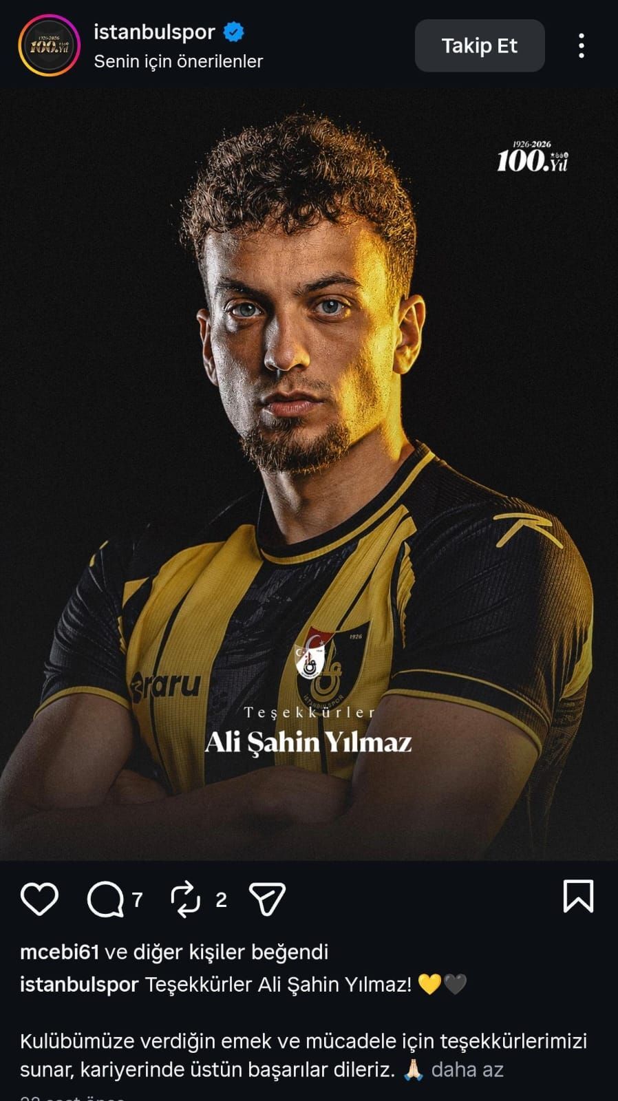 Trabzonsporda Ali Sahin Yilmaz Gelismesi