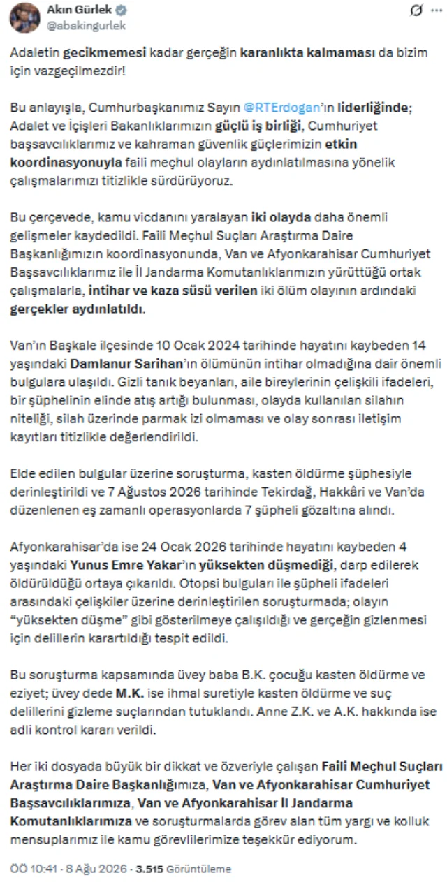 Bakan Gurlek Duyurdu 2 Cocugun 20127429 6188 1 M