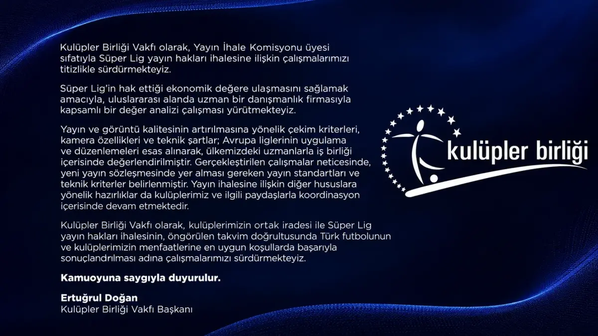 Kulupler Birligi Nden Yayin Ihalesi Aciklamasi Yeni Kriterler Belirlendi 1