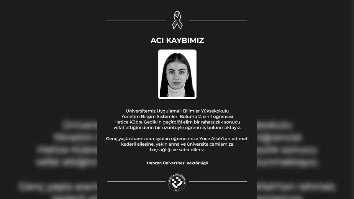 Trabzon Da Universite Ogrencisinden Aci Haber 106Adb0Fc8820Ca